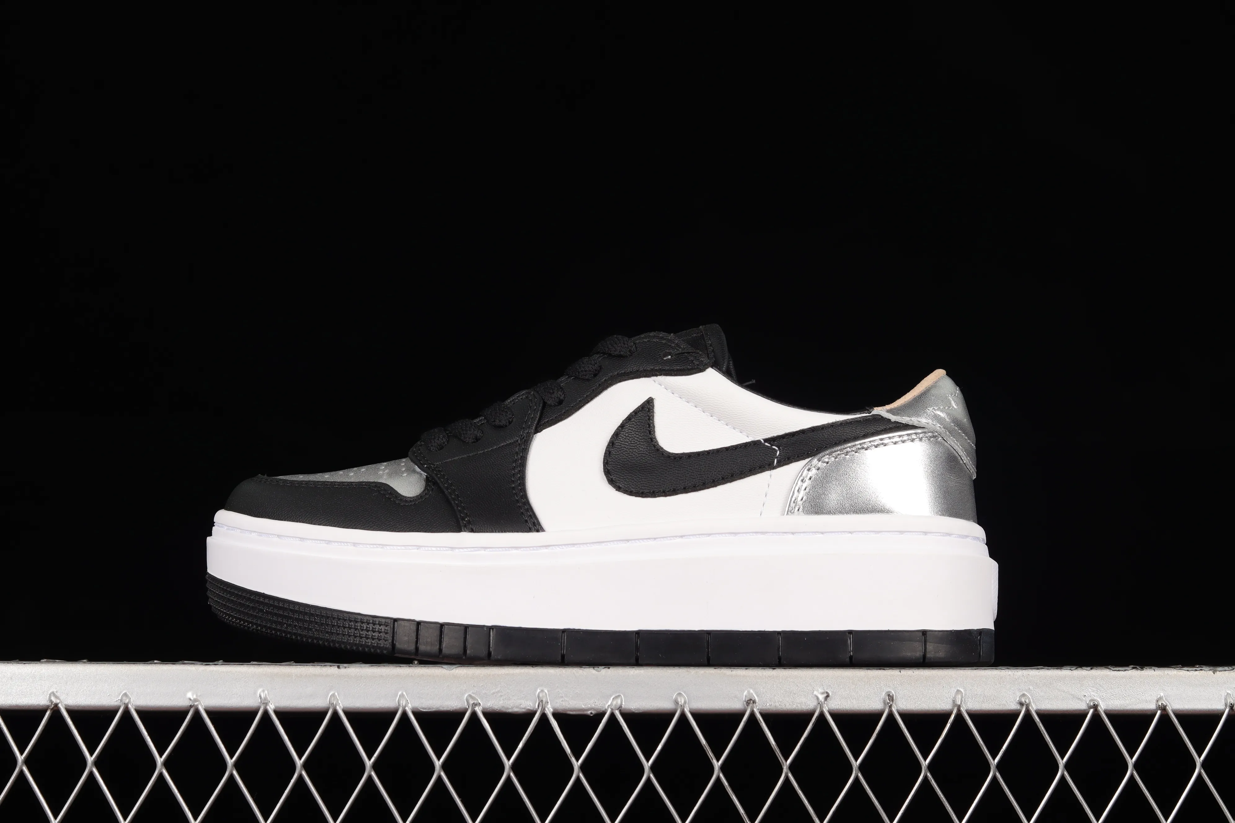 All categories Air Jordan Jordan series basketball shoes Air Jordan 1 Low Z version Air Jordan 1 Elevate Low SE "Wolf Grey" Little AJ first layer thick sole retro basketball shoes DQ8561-001